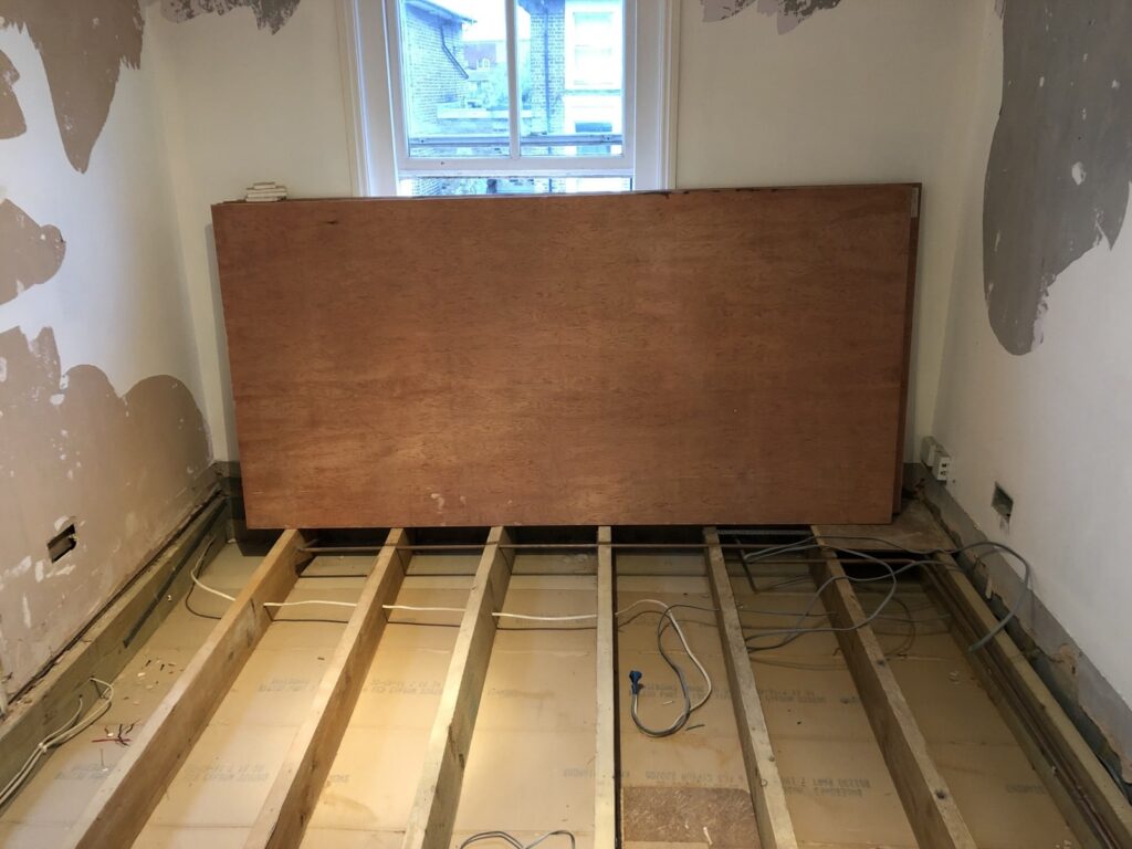 Floor replacement at a Peckham property