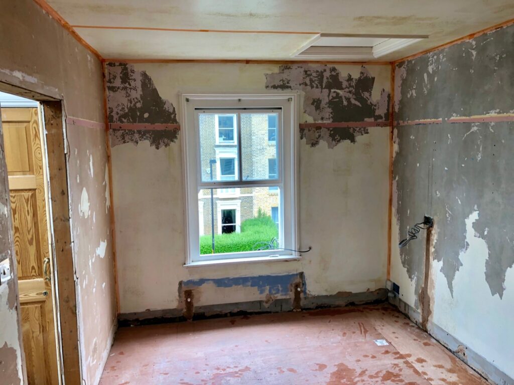 Getting ready for plastering